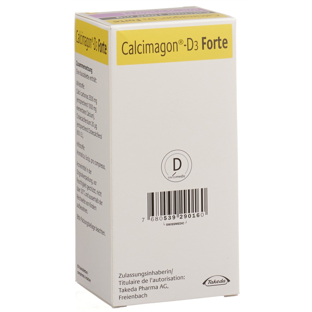 Calcimagon-D3 forte, Kautabletten mit Zitronengeschmack