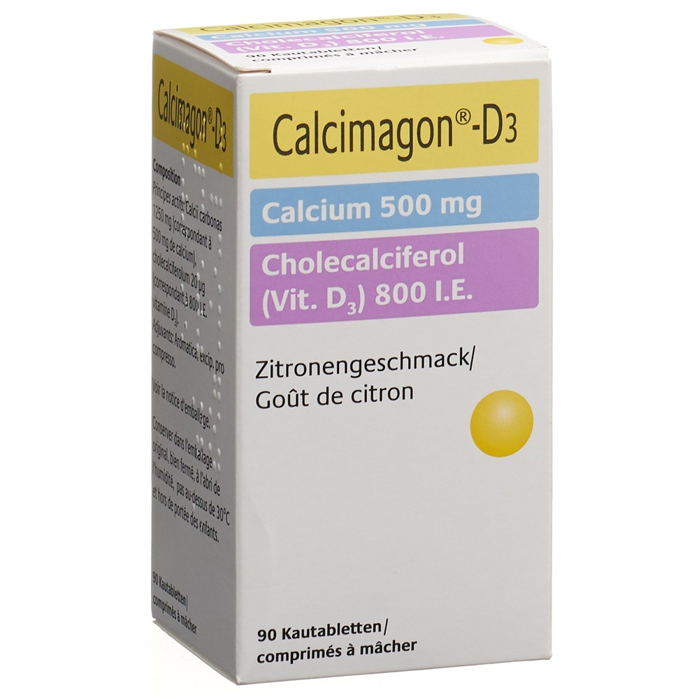 Calcimagon-D3 500/800, Kautabletten mit Zitronengeschmack
