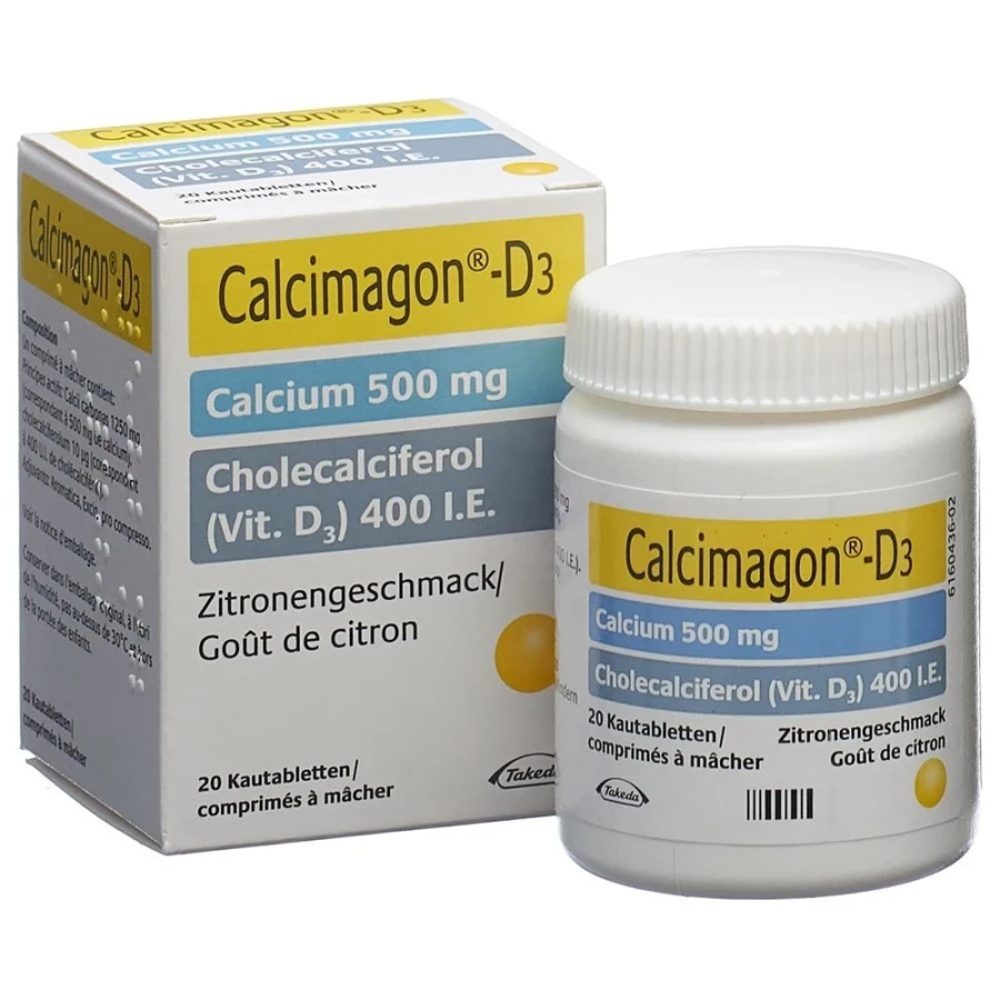 Calcimagon-D3, Kautabletten mit Zitronengeschmack