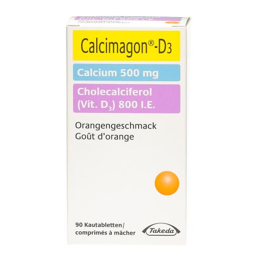 Calcimagon-D3 500/800, Kautabletten mit Orangengeschmack