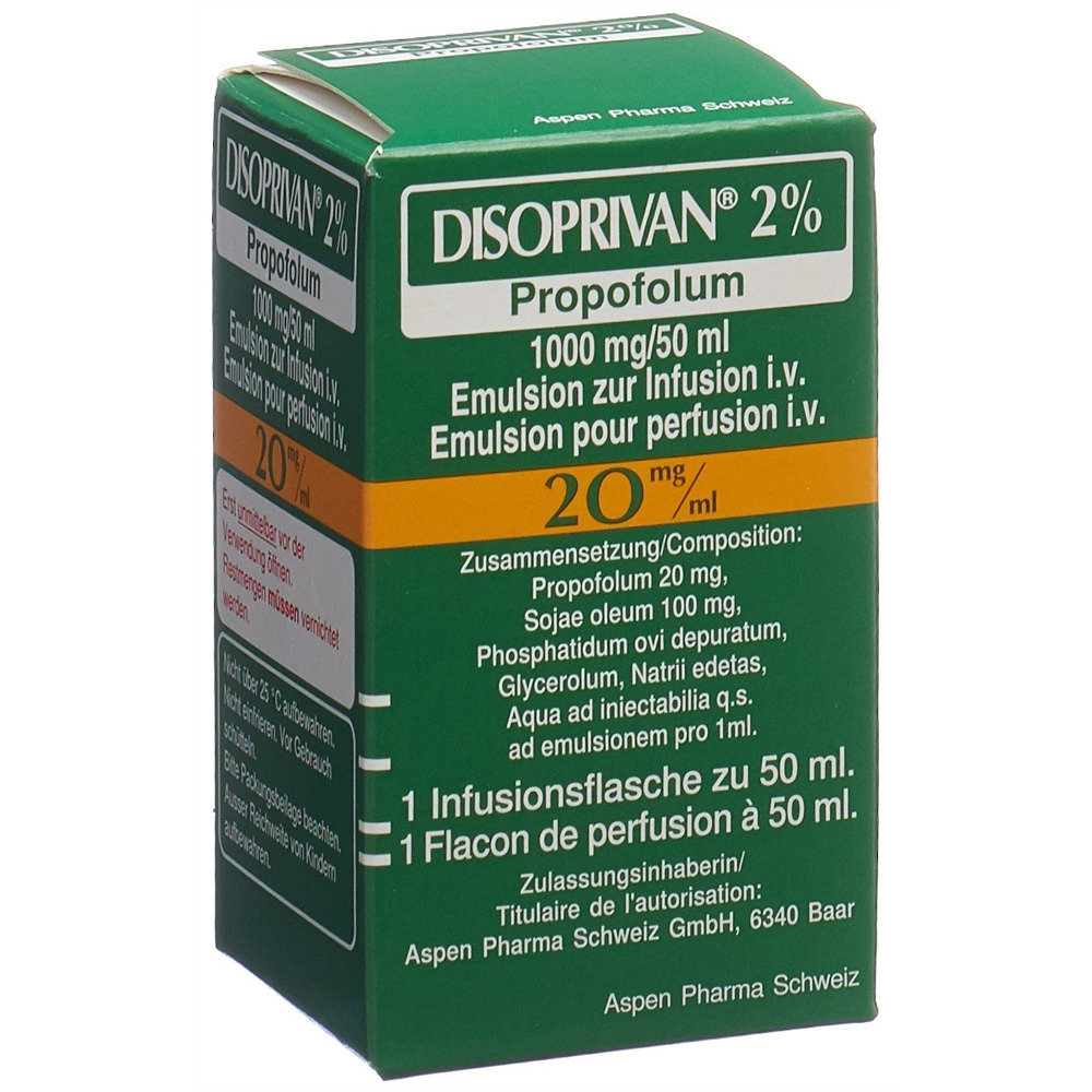 Disoprivan PFS 20 mg/ml, Emulsion zur Infusion in einer Fertigspritze