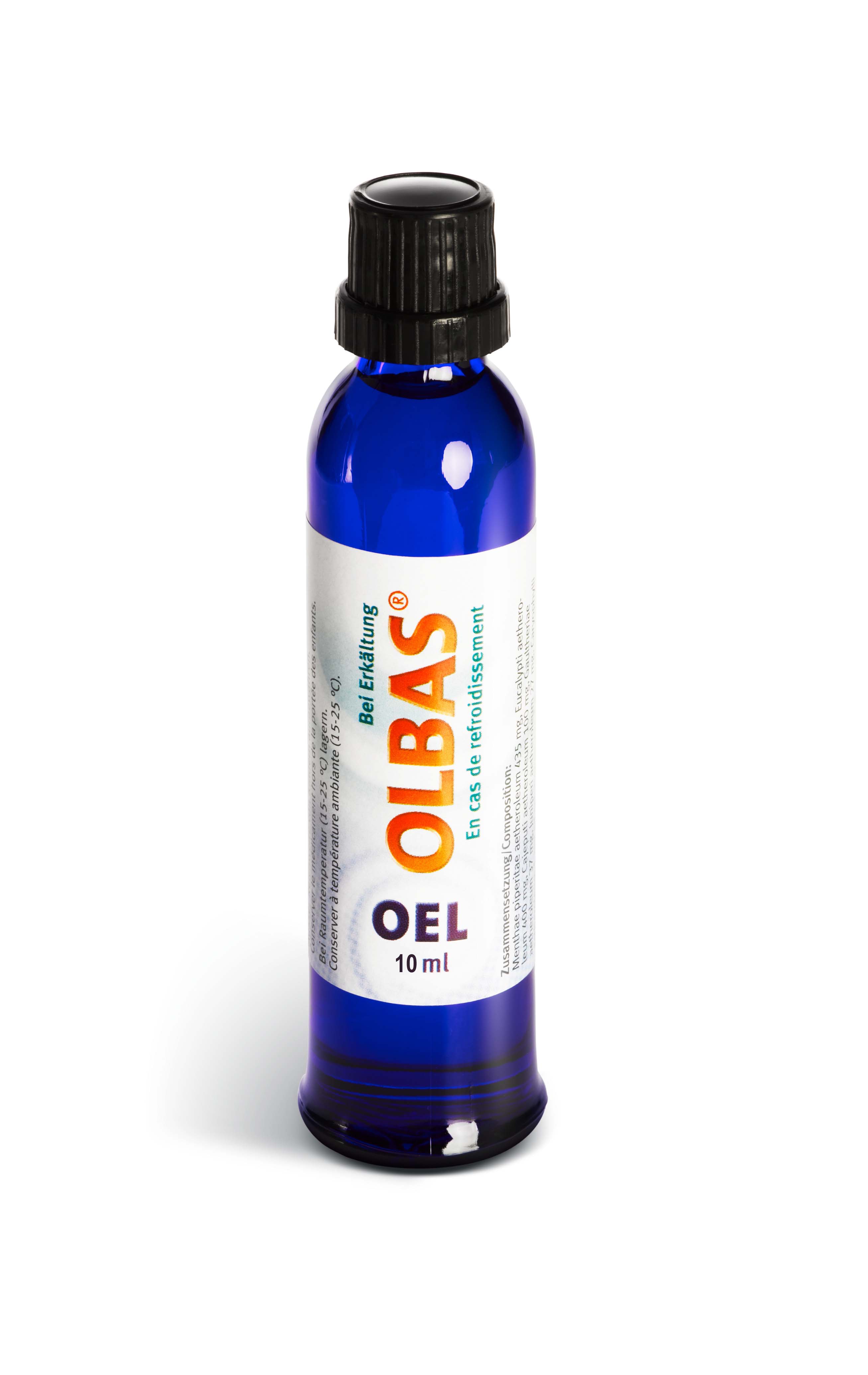 Olbas Oel, Flüssigkeit zur Anwendung auf der Haut und zur Inhalation