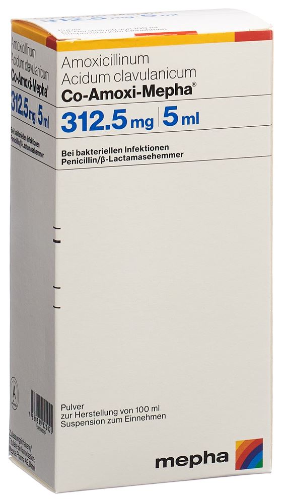 Co-Amoxi-Mepha 312,5, Pulver zur Herstellung einer Suspension zum Einneh