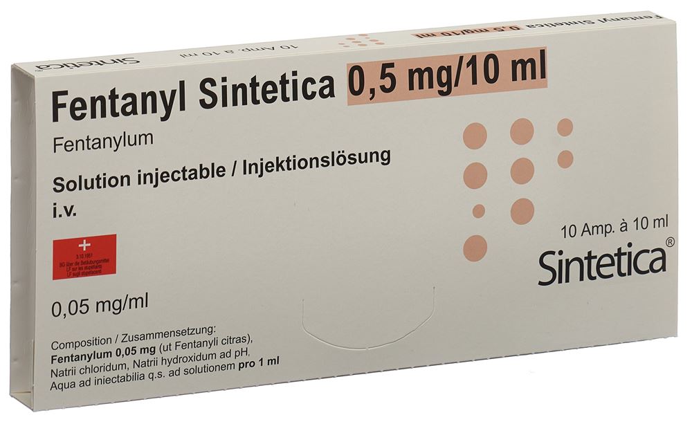 FENTANYL Sintetica sol inj 0.5 mg/10ml 10 x 10 ml
