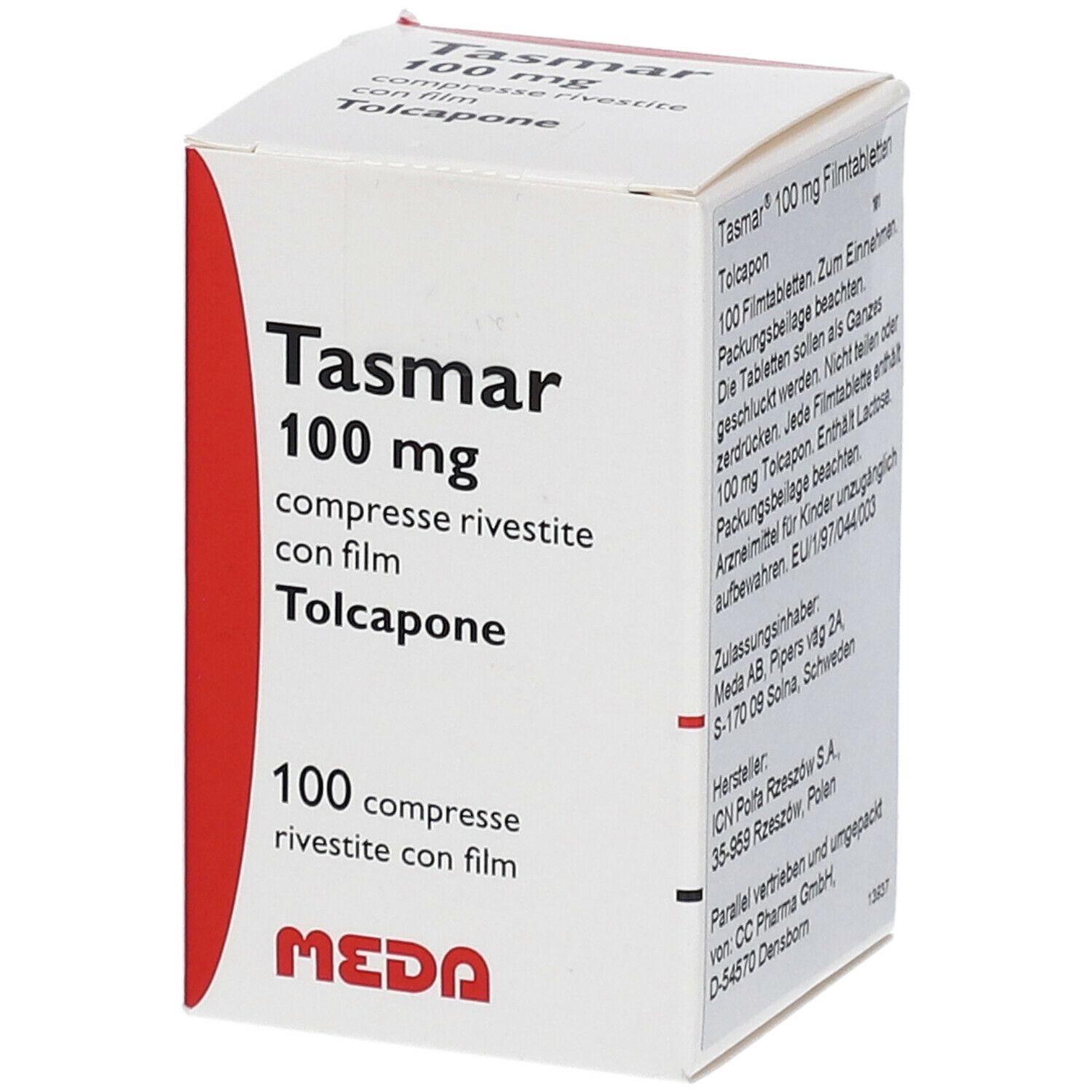 Tasmar 100 mg, Filmtabletten