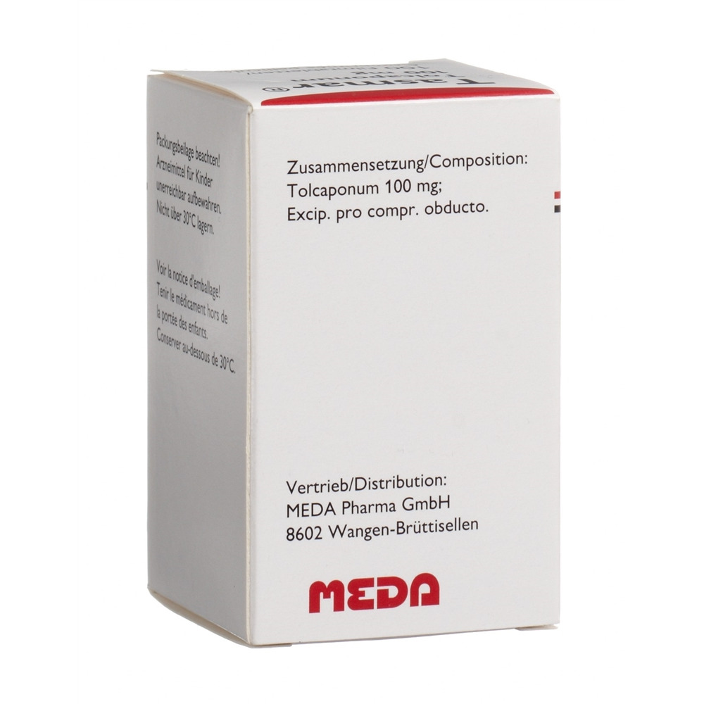 TASMAR cpr pell 100 mg fl 100 pce