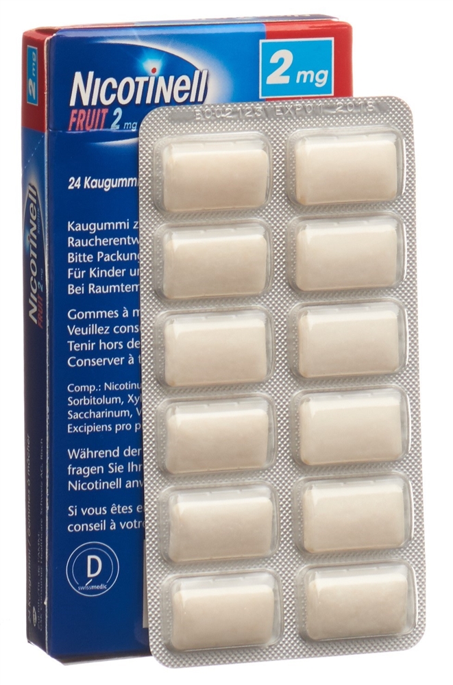 NICOTINELL Gum 2 mg fruit 24 pce