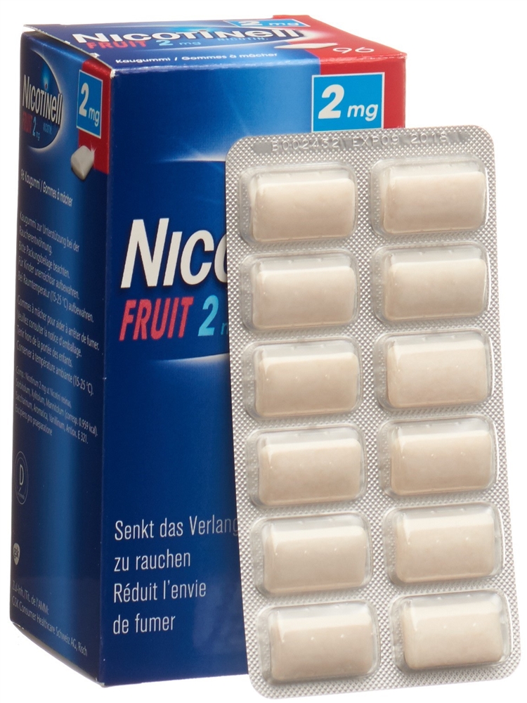 NICOTINELL Gum 2 mg fruit 96 pce