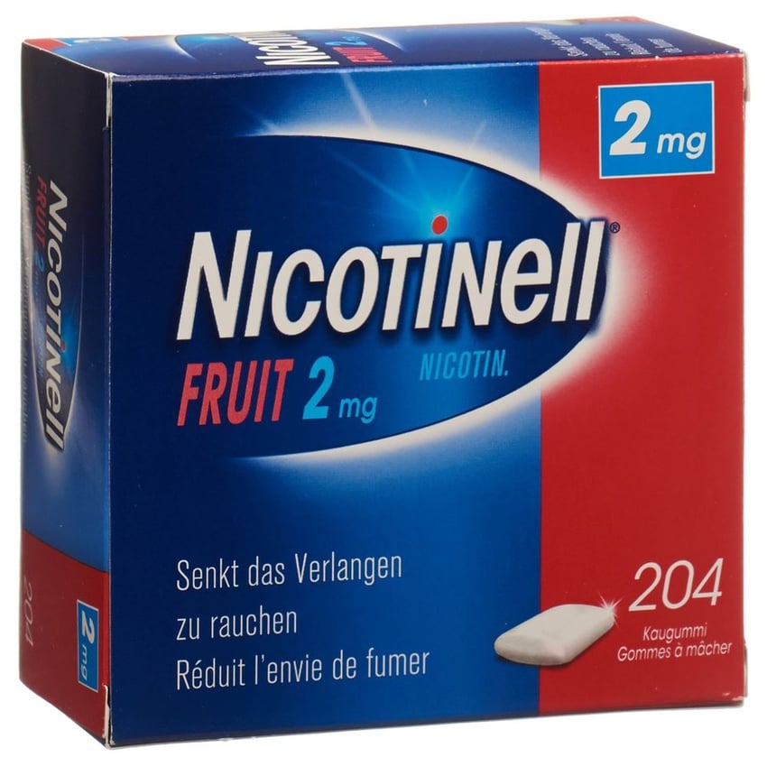 NICOTINELL Gum 2 mg fruit 204 pce