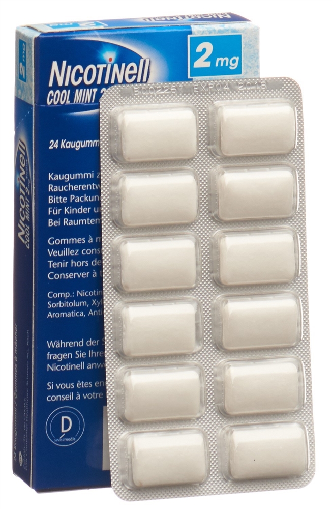 NICOTINELL Gum 2 mg cool mint 24 pce
