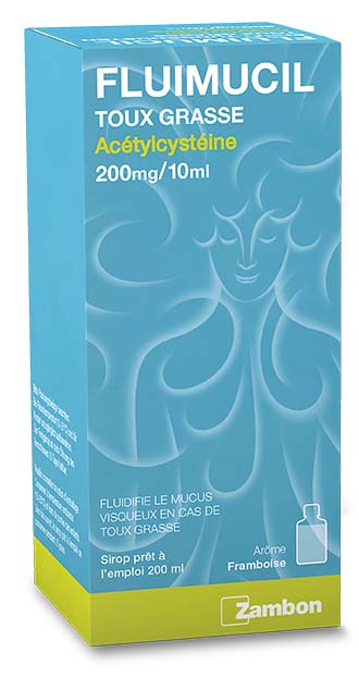 FLUIMUCIL toux grasse sirop 200 mg/10ml 200 ml