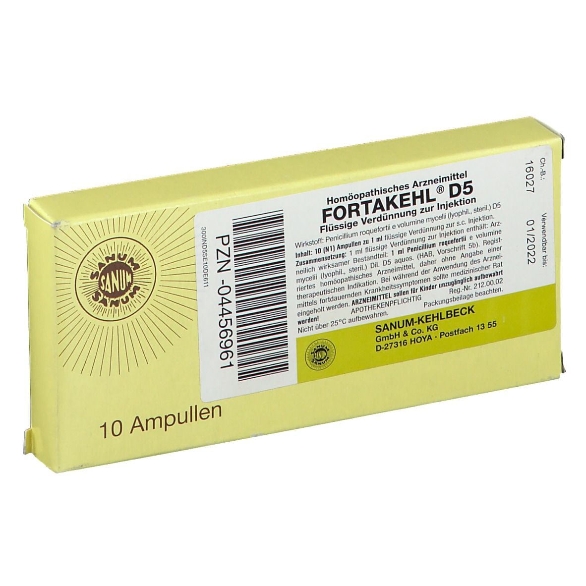 FORTAKEHL sol inj 5 D 10 amp 1 ml