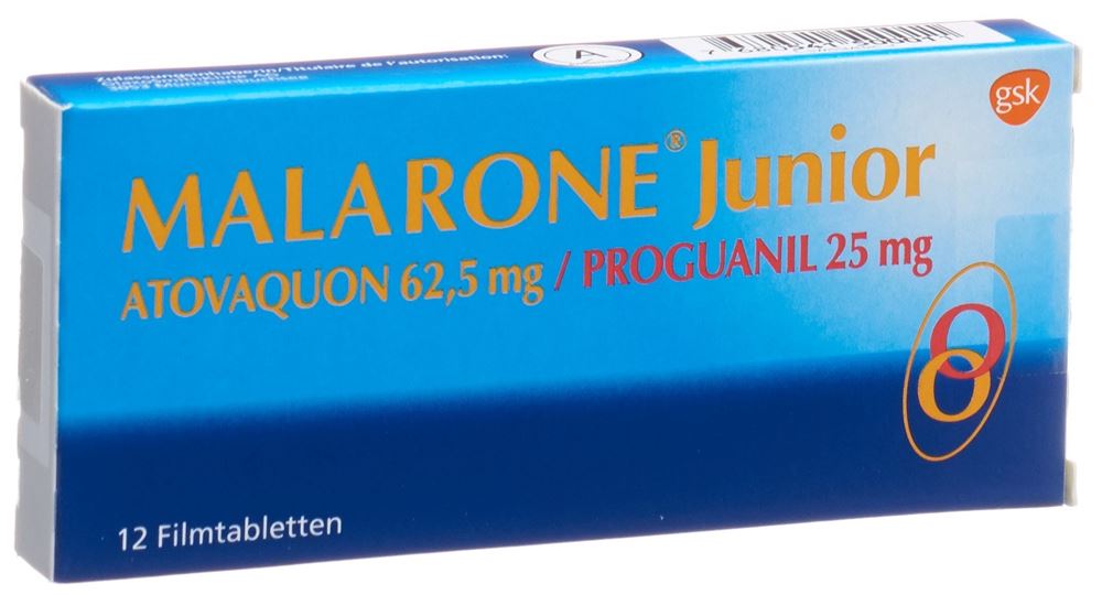 MALARONE Junior cpr pell 62.5/25 mg 12 pce