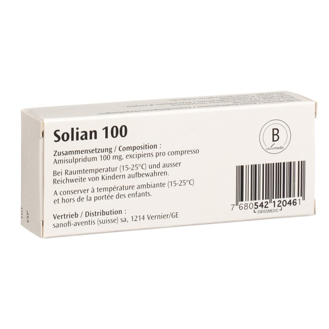 Solian 100 mg, comprimés sécables