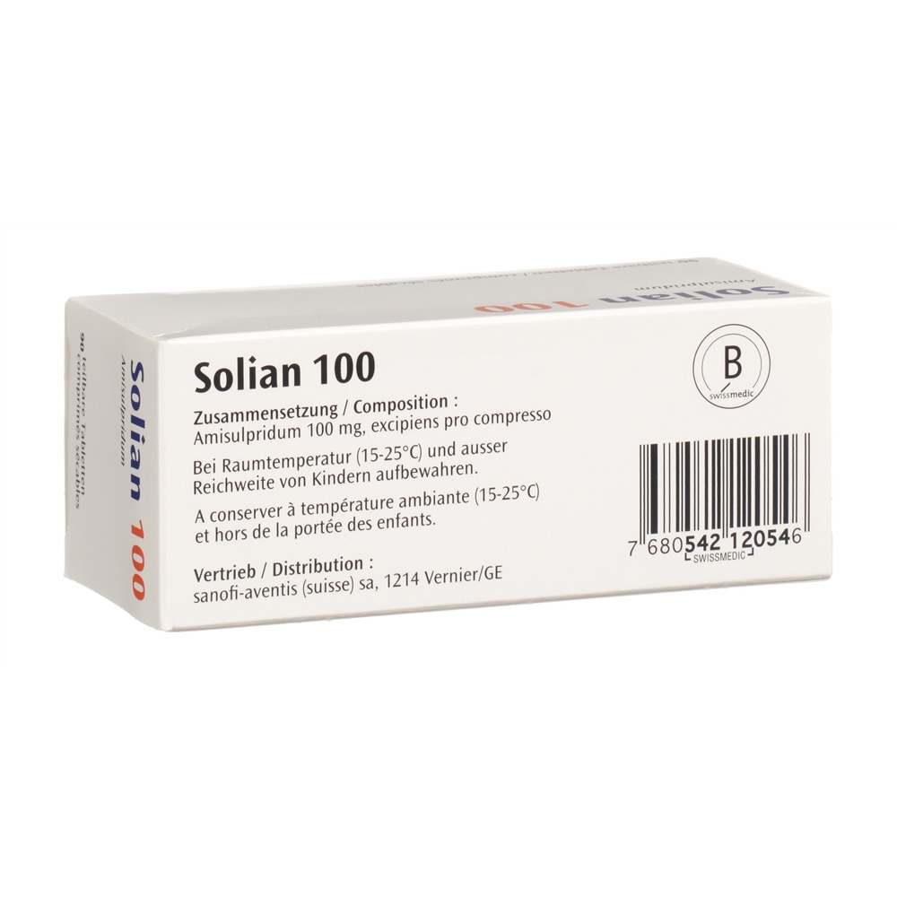 SOLIAN cpr 100 mg sécables 90 pce