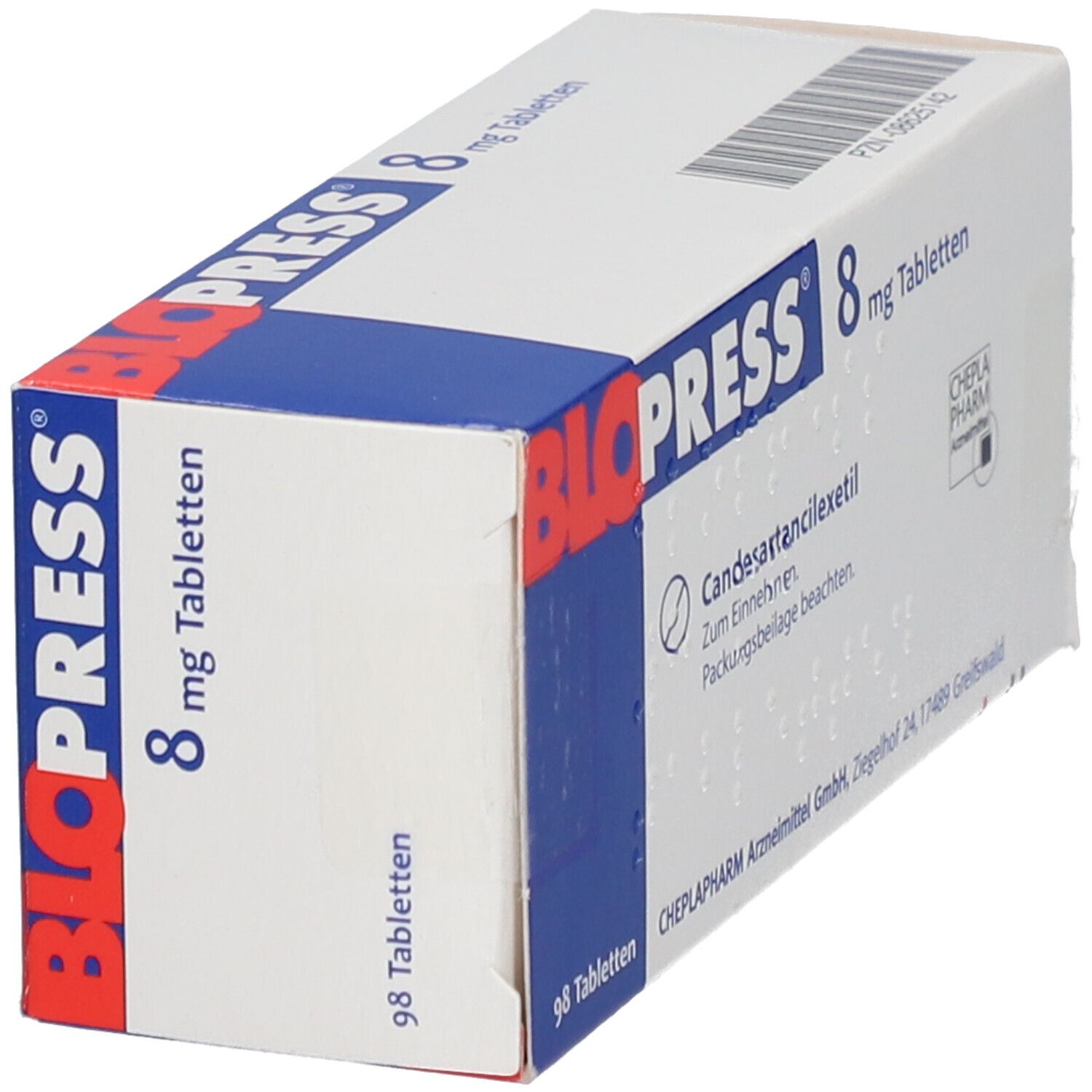 Blopress 8 mg, Tabletten