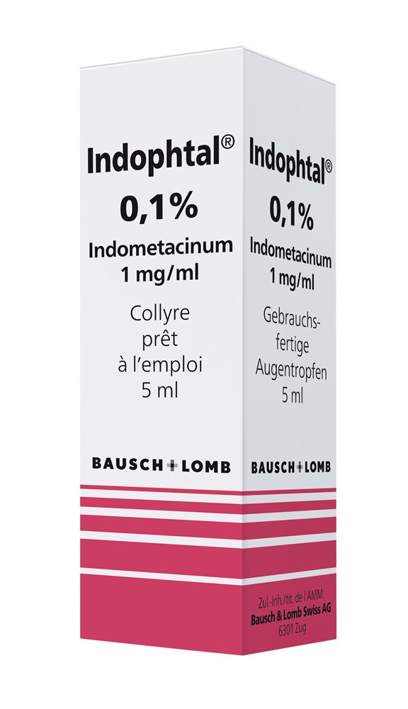 INDOPHTAL gtt opht 0.1 % prêt emploi fl 5 ml
