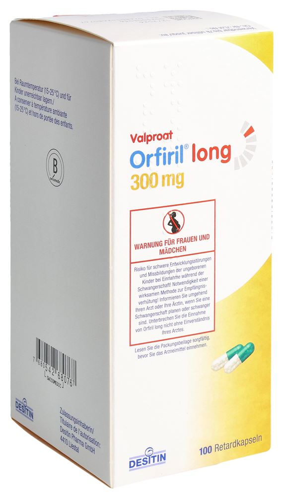 ORFIRIL long caps ret 300 mg bte 100 pce