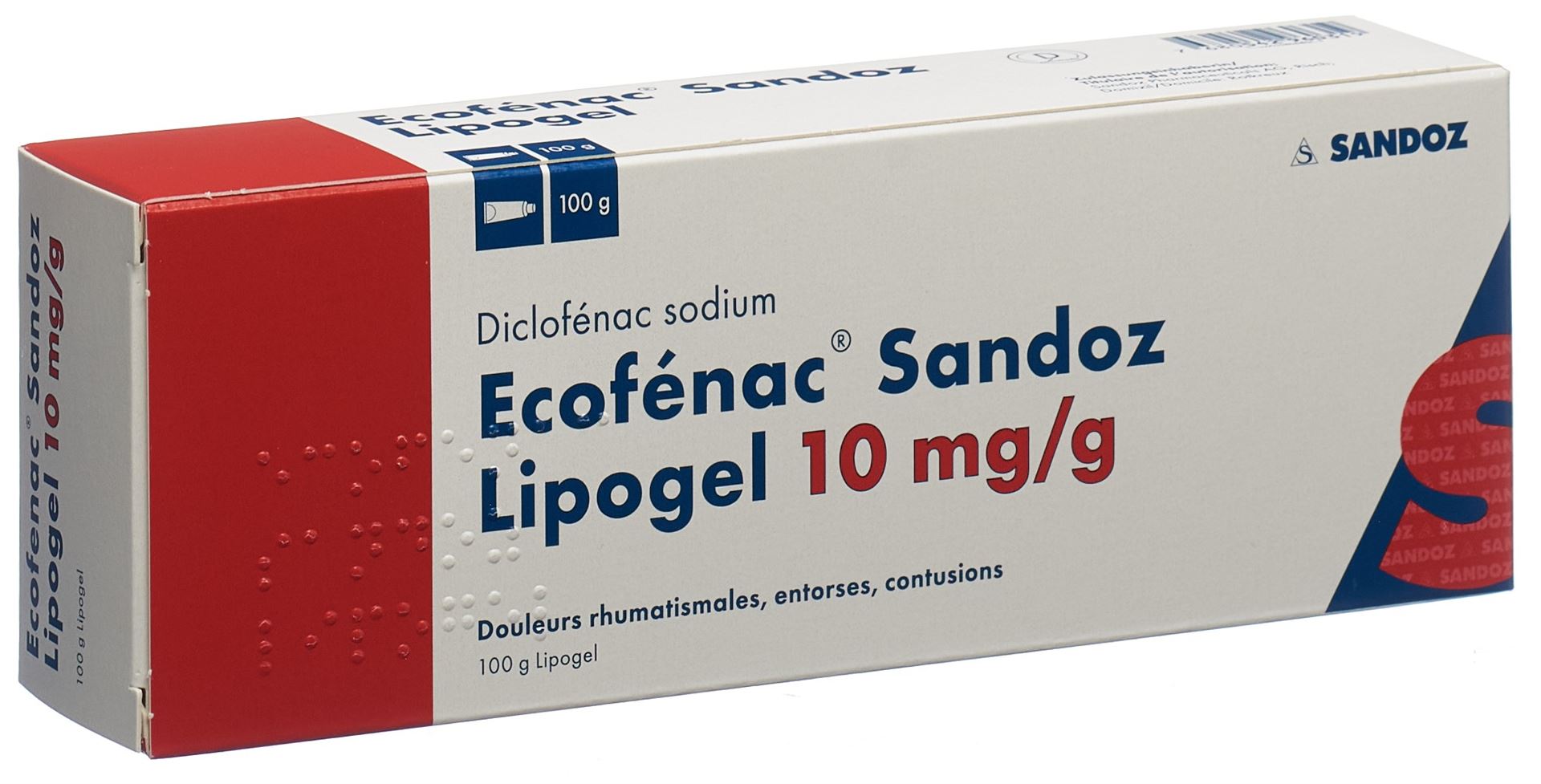 ECOFENAC Sandoz lipogel 10 mg/g tb 100 g