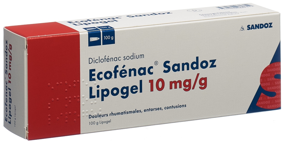 ECOFENAC Sandoz lipogel 10 mg/g tb 100 g