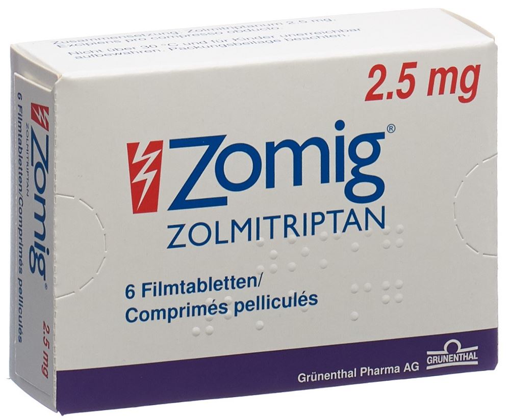 Zomig 2,5 mg, Filmtabletten