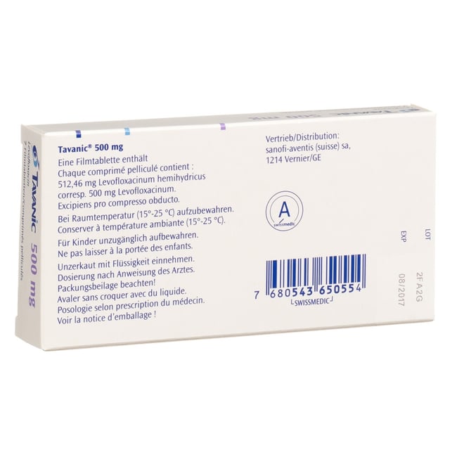 Tavanic 500 mg, comprimés pelliculés