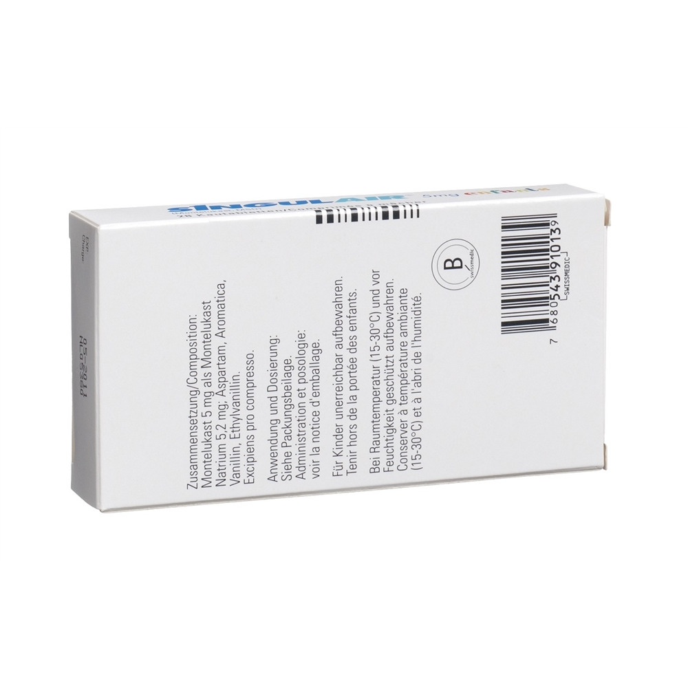 SINGULAIR cpr croquer 5 mg enf 28 pce