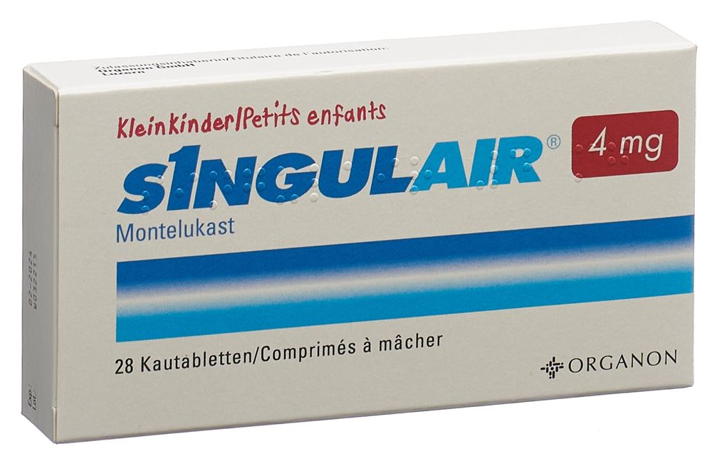 SINGULAIR cpr croquer 4 mg petit enf 28 pce