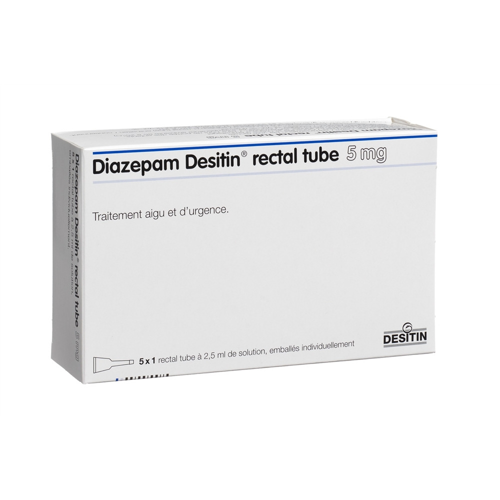 DIAZEPAM Desitin rectal tube 5 mg 5 x 2.5 ml