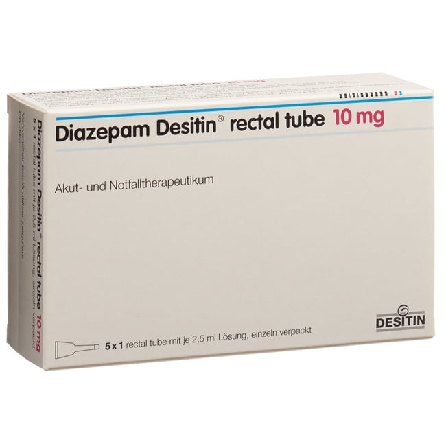 Diazepam Desitin 10 mg, Rectal Tube