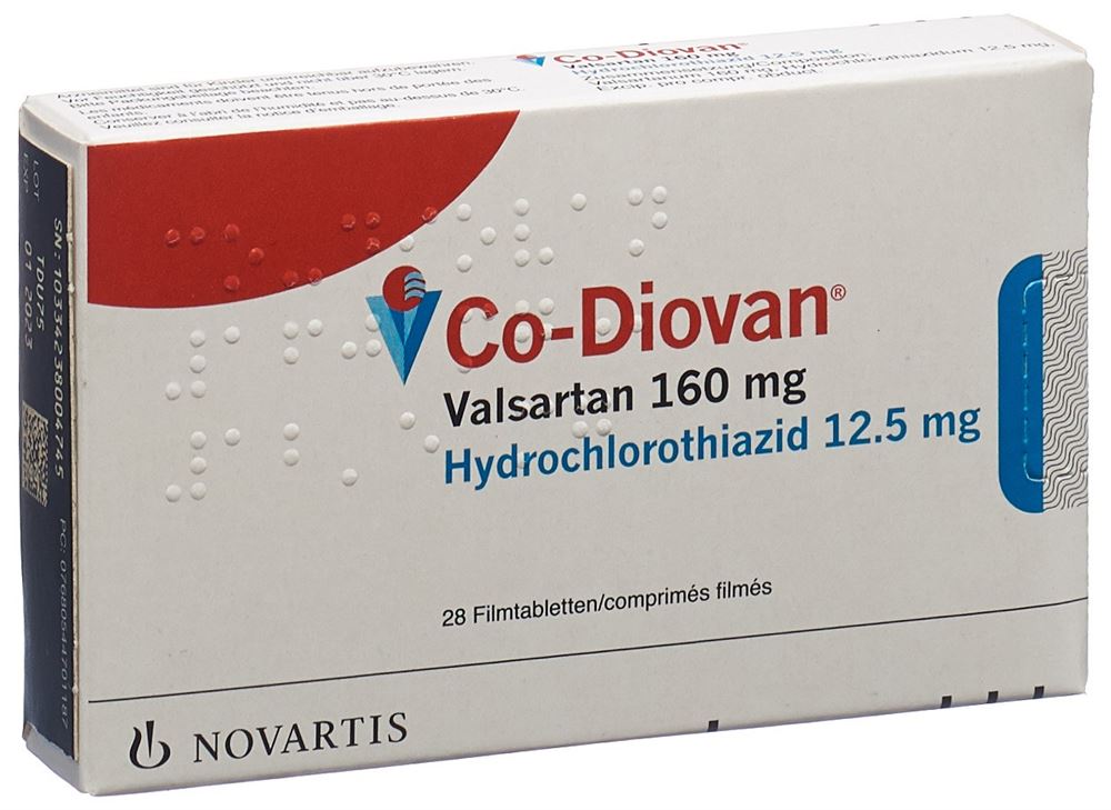CO-DIOVAN cpr pell 160/12.5 mg 28 pce