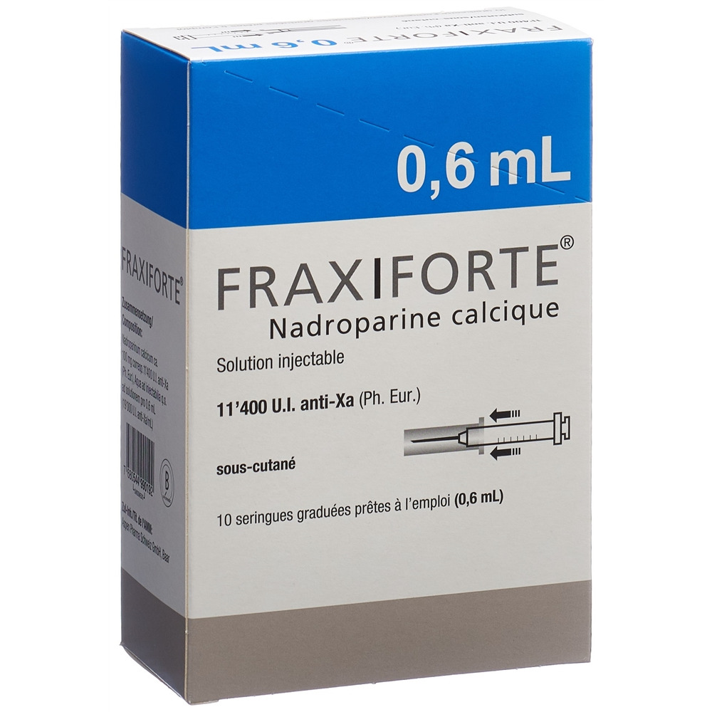 FRAXIFORTE 0.6 ml sol inj 10 ser pré 0.6 ml