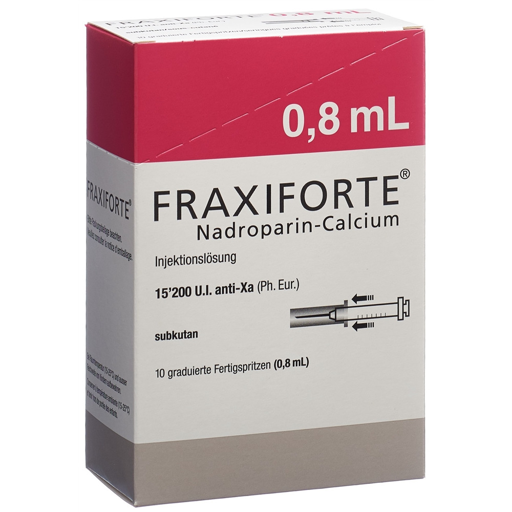 FRAXIFORTE 0.8 ml sol inj 10 ser pré 0.8 ml