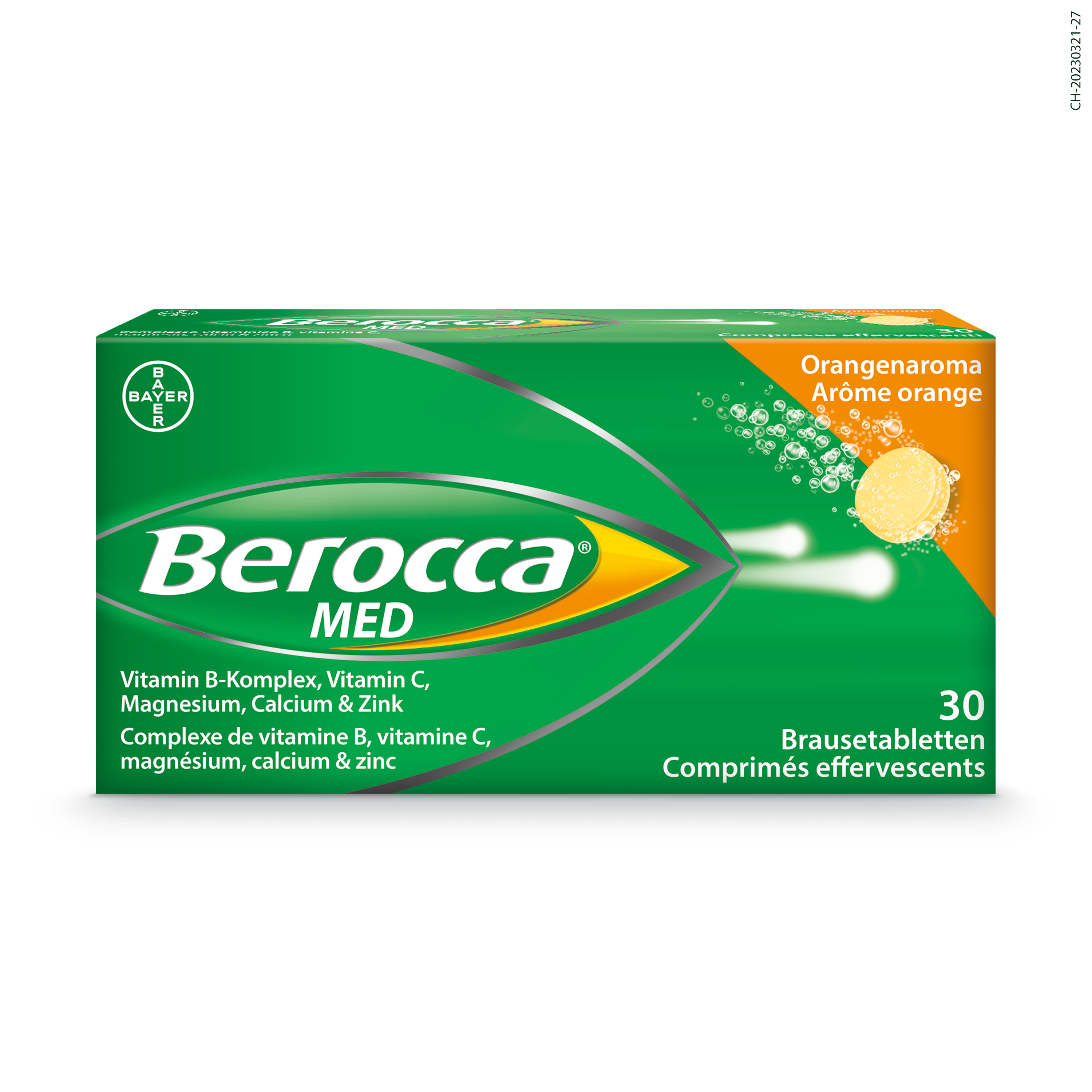 BEROCCA MED cpr eff arôme orange 30 pce