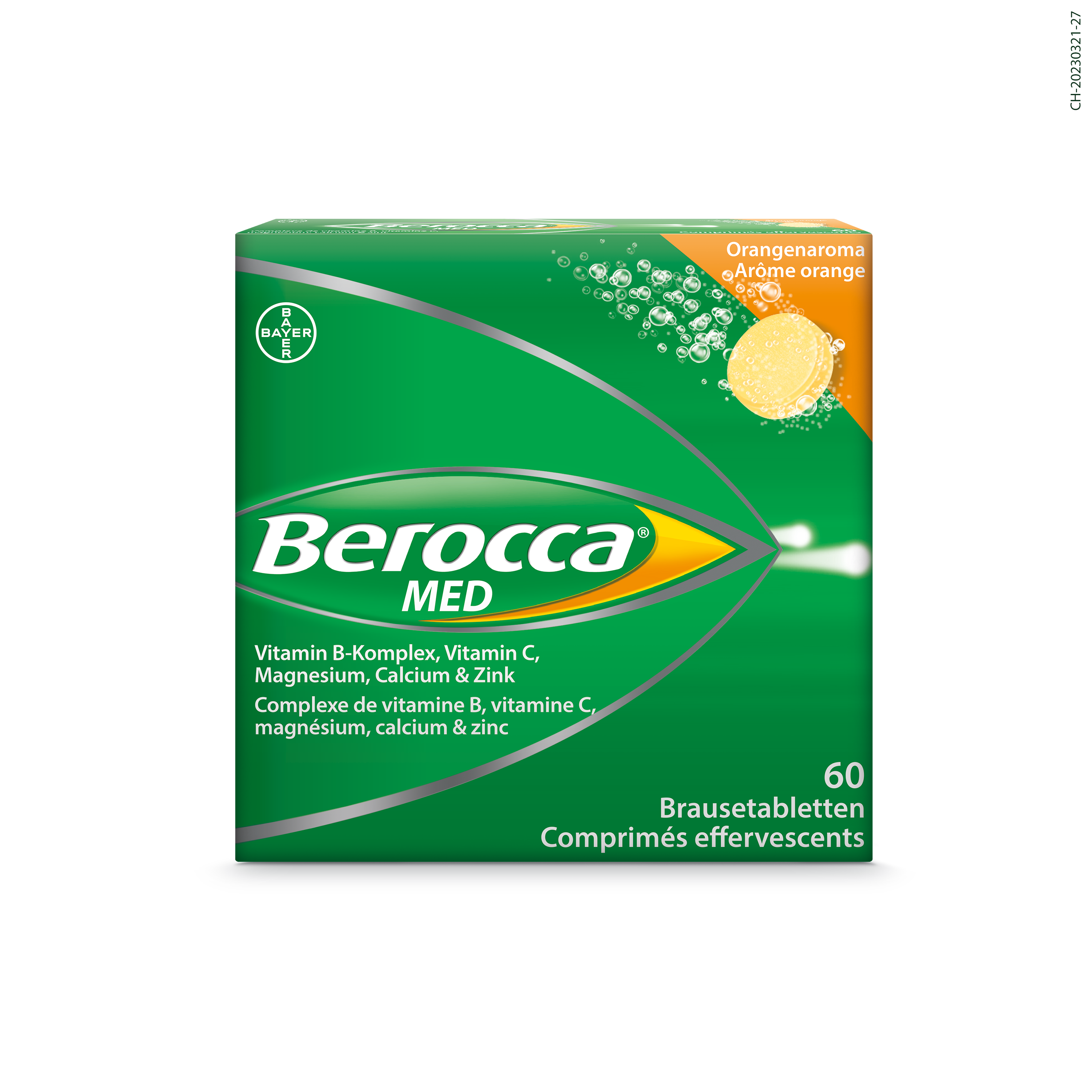 BEROCCA MED cpr eff arôme orange 60 pce