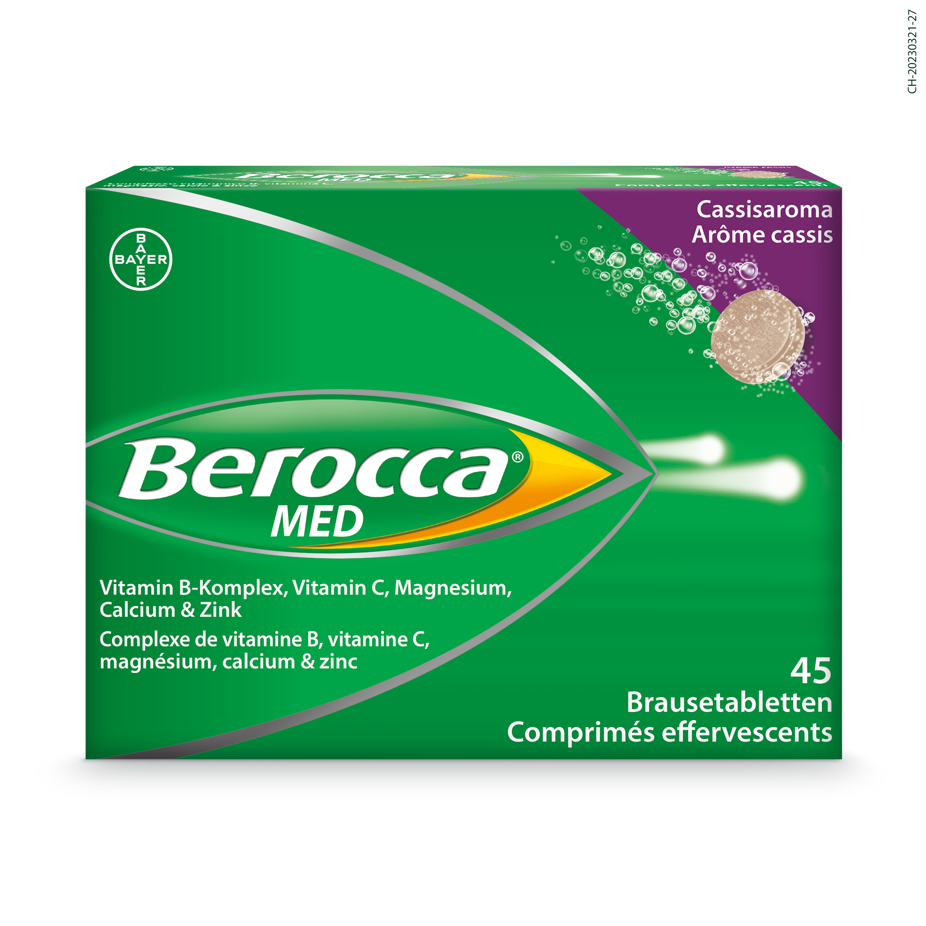 BEROCCA MED cpr eff arôme cassis 45 pce