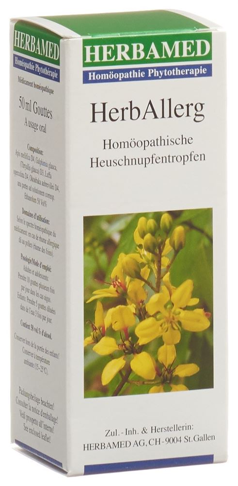 HERBALLERG gouttes rhume des foins fl 50 ml