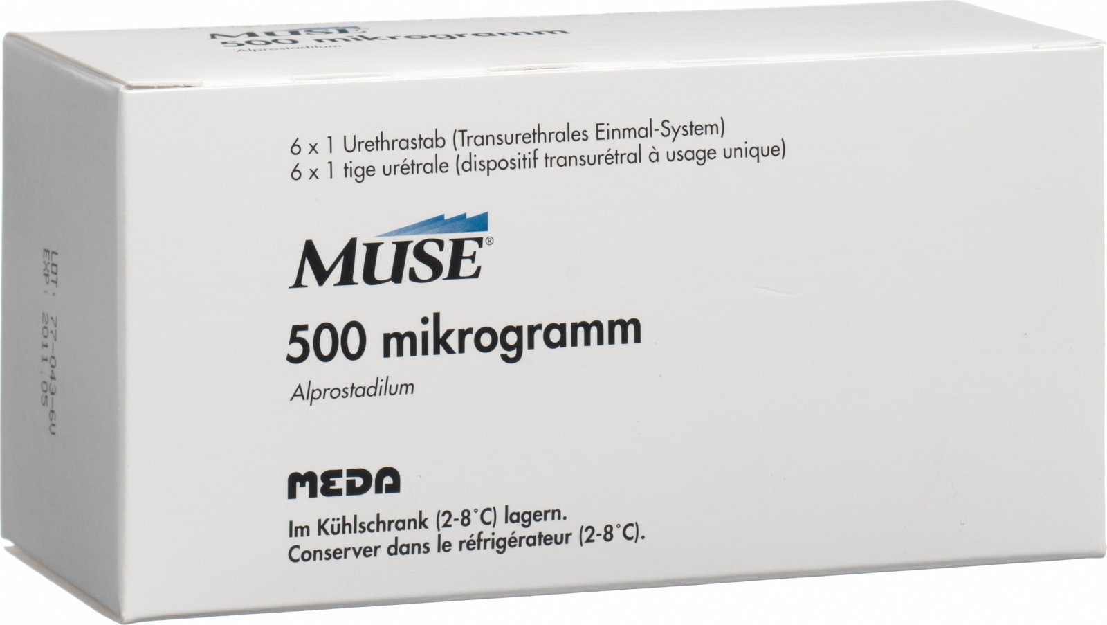 Muse 500 ug, Stäbchen zur Anwendung in der Harnröhre