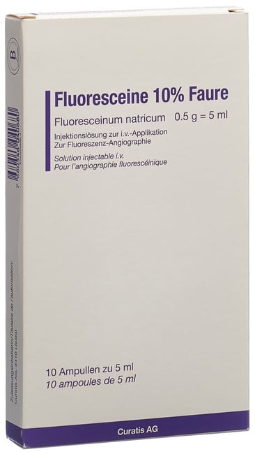 Fluoresceine 10 % Faure, Injektionslösung