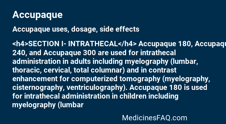 Accupaque 300 mg I/ml, Injektionslösung