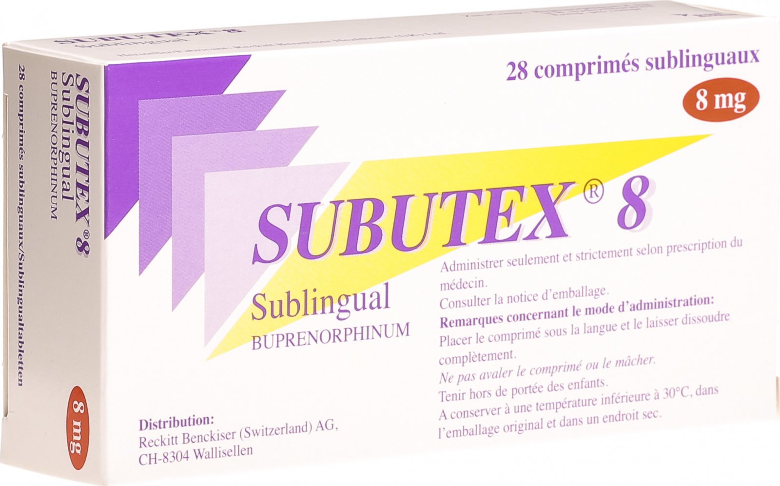 SUBUTEX cpr subling 8 mg 7 pce