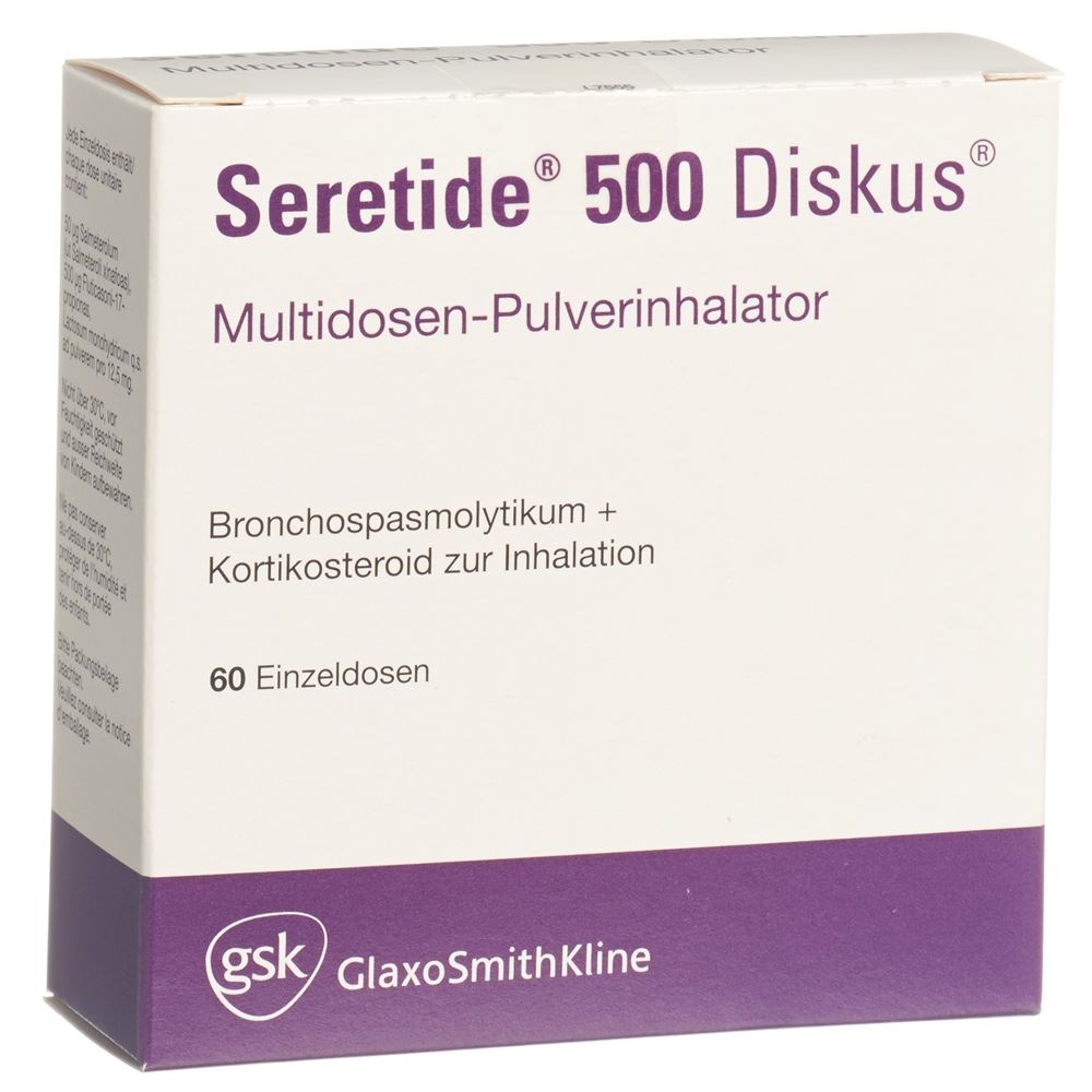 SERETIDE 500 Diskus pdr inh 60 dos