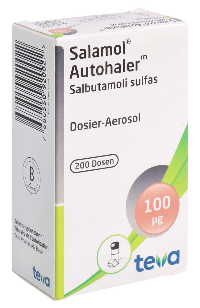 SALAMOL Autohaler aéros doseur 100 mcg 200 dos