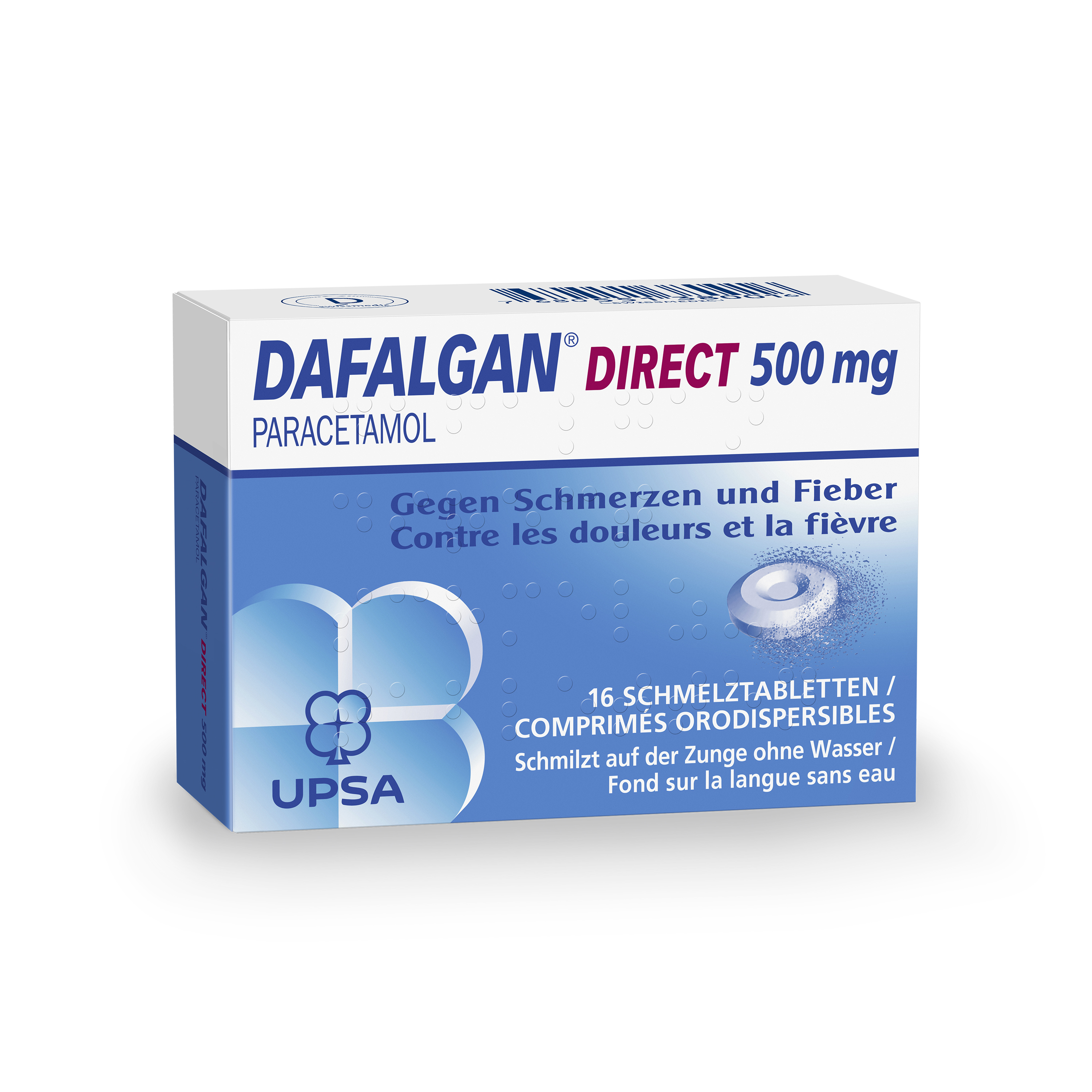 DAFALGAN DIRECT cpr orodisp 500 mg 16 pce