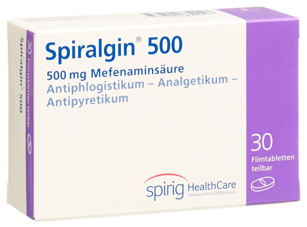 SPIRALGINE cpr pell 500 mg 30 pce