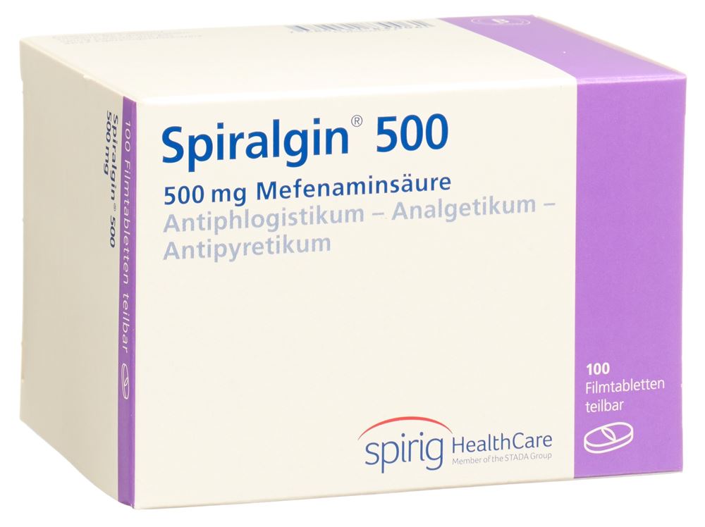 SPIRALGINE cpr pell 500 mg 100 pce