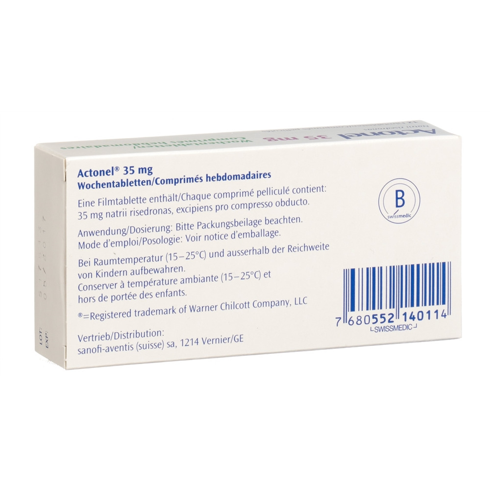 ACTONEL comprimés hebdomadai cpr pell 35 mg 12 pce