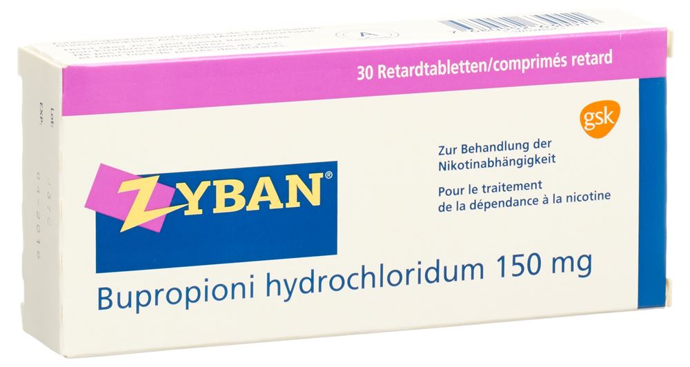 ZYBAN cpr ret 150 mg 30 pce