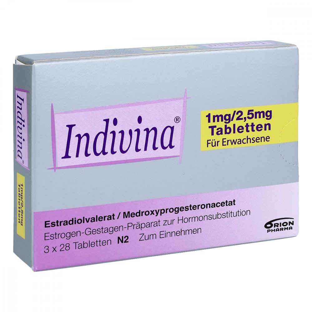 Indivina 1 mg/2.5 mg, Tabletten