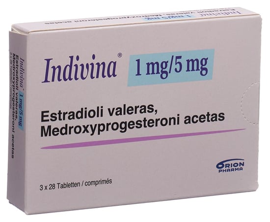 Indivina 1 mg/5 mg, Tabletten
